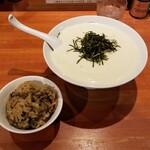 麺屋 六感堂 - あわびの五目ご飯＋アワビのエスプーマヌードル