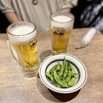 30種のセルフワイン飲み放題 肉酒場 GIFT - ビールとお通し