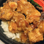 ほっともっと - スペシャルコンビ丼
にんにく塩だれから揚