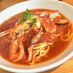 ピピン　カフェ - 手長エビのパスタ