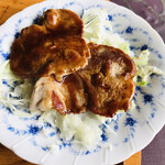 喫茶コテージ kinza - ランチメニューの豚生姜焼き小