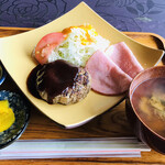 喫茶コテージ kinza - ハンバーグ定食