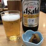 ときわ食堂 - 瓶ビール大 ＋ 突出し (560円)