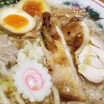 らぁめん 生姜は文化。 - 背脂山椒らぁめん 生姜雲呑のせ