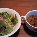 アルバトロス - 6月17日の本日のセットスープとサラダ。