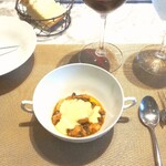 La Brianza - 選んでいただいたワインが合いまくるまったり美味、マッシュルームが旨みを吸い込んでジューシーだわ～