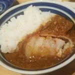 トンカツ X - 脂身が ……… カツカレー❗ 一口カレーライス(380円)