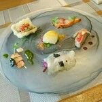 prospero - 魚介前菜盛合せ