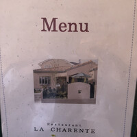 ラ・シャロント - メニュー表紙