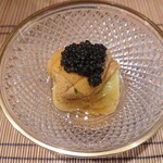 御料理 まつ山 - 赤ウニと茄子の揚げ浸し