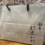 Ginza Ni Shikawa - 本日、小雨。
                        ビニール袋掛けです。