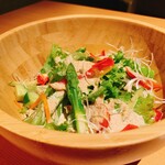 Sesame salad with colorful vegetables