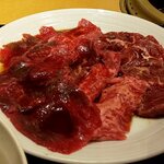 Minato Mirai De Yakiniku Douraku - ミックスランチ・中（150g）の肉（2020.9）