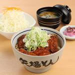 Nagoya Meibutsu Misokatsu Yabaton - みそかつ丼ねぎのせ定食