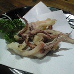 囲炉裏乃逸品 - ２０１２，６生ゲソの天ぷら