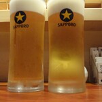 鮨屋とんぼ - 生ビール2