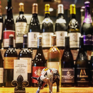 豊富なワインとノンアルコールドリンク