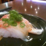 活鮮寿司 - 真鯛のわさび醤油炙り