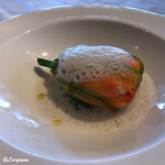 プチレストラン ブーケ・ド・フランス - 帆立貝柱を射込んだ花ｽﾞｯｷｰﾆ