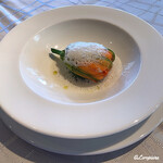 プチレストラン ブーケ・ド・フランス - 帆立貝柱を射込んだ花ｽﾞｯｷｰﾆ