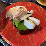 グルメ回転寿司 函太郎 - ホッキ貝3点盛り