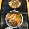 Menya Fuji - 黒醤油らぁめん(ミニ)と、さけ玉丼(小)