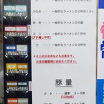 ラーメン二郎 - メニュー