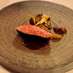 オーガニックグリル鵠沼海岸 - 肉料理
      和牛　きのこソテー　イチジク　ぶどうバルサミコソテー