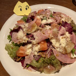 ひろ志 - イチジクとポークハムのサラダ。シャリシャリのイチジク旨すぎる、、