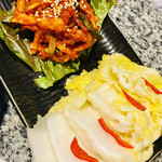 韓国伝統料理 ワールドカップ - 石ポッサム(2500円)の野菜