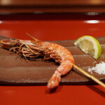 とっぴんぱらりのぷ - 男鹿産天然車海老串焼