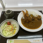 玉川温泉食堂 - 日替わりランチ　エビフライカレー