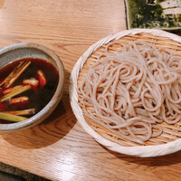 自家製粉石臼挽きうどん 青空blue 本店 - 炙り鴨のつけ汁うどん