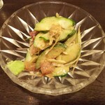 金町製麺 - ブリの自家製胡麻ダレ和え