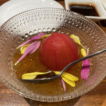 銀座かつかみ - トマトの出汁サラダ