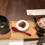 水仙月 - 鰻ご飯に湯葉生姜餡をかけてひつまぶし風に！