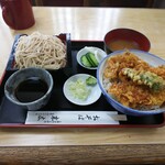 生蕎麦 末広 - 「天丼・そばセット（そば大盛り」