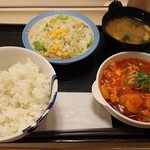 Matsuya - 海老のチリソース定食。