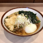 そばの神田 東一屋 - アサソバビンボー！　
      朝そば＋小柱かき揚げ！　