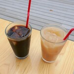 東北カフェ バル トレジオン - 福島の腿ジュースとアイスコーヒー