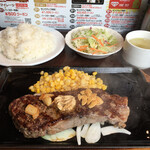 いきなりステーキ - サーロインステーキ200g1400円+ライスセット200円
            計1760円