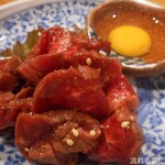 ホルモン焼肉 肉乃家 - あぶりユッケ