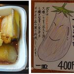 レストラン湯とり - 天ぷら蕎麦にはていざなすの小鉢付。レストラン湯とり(長野県天龍村)食彩品館.jp撮影