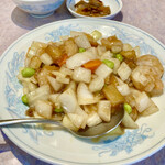清香園 - 芝エビのカレー風味炒め　ランチセット税込850円
