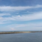 麺屋 海嵐 - オマケ。帽子岩と網走川とオホーツク海。