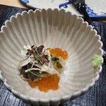 鮨旬美西川 - 生の松茸、鰯の西京焼き、自家製イクラの醤油漬け