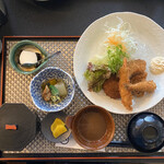 割烹 丸一 - ミックスフライ定食@1100