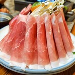 長堂屋 - しゃぶしゃぶセット　肩ロース100gと島野菜