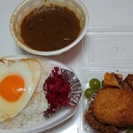 カレーハウス ブー - エッグカレー大盛り、TPカツ＆辛口。