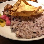 初台スパイス食堂 和魂印才たんどーる - 付け合わせはメニューと違ったけど美味しかった